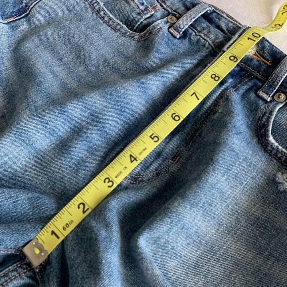 American Eagle Mom Jeans‎ Womens 00 Blue Distressed Knees hem pockets casual - Picture 11 of 13